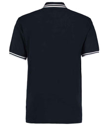 Kustom Kit Contrast Tipped Poly/Cotton Piqué Polo Shirt K409 - K409 Navy/White Back
