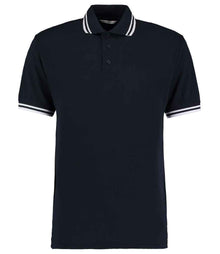 Kustom Kit Contrast Tipped Poly/Cotton Piqué Polo Shirt K409 - Navy/White