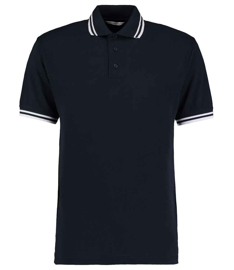 Kustom Kit Contrast Tipped Poly/Cotton Piqué Polo Shirt K409 - Navy/White