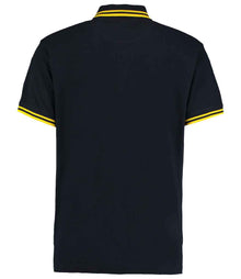Kustom Kit Contrast Tipped Poly/Cotton Piqué Polo Shirt K409 - K409 Navy/Yellow Back