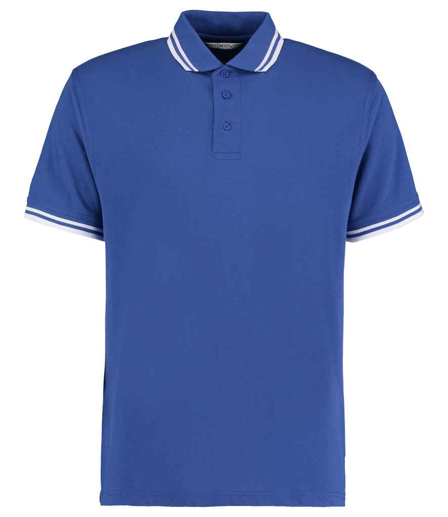 Kustom Kit Contrast Tipped Poly/Cotton Piqué Polo Shirt K409 - Royal Blue/White