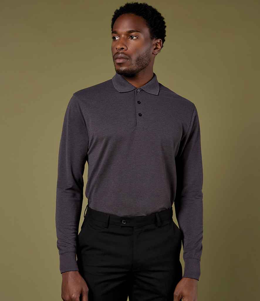 Kustom Kit Long Sleeve Poly/Cotton Piqué Polo Shirt K430 - K430 Graphite Grey Model