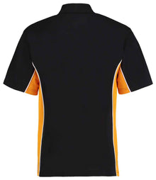 Kustom Kit Track Poly/Cotton Piqué Polo Shirt K475 - K475 Black/Gold Back