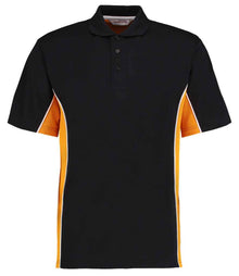 Kustom Kit Track Poly/Cotton Piqué Polo Shirt K475 - Black/Gold