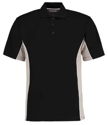 Kustom Kit Track Poly/Cotton Piqué Polo Shirt K475 - Black/Grey