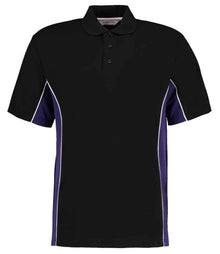 Kustom Kit Track Poly/Cotton Piqué Polo Shirt K475 - Black/Purple