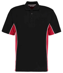 Kustom Kit Track Poly/Cotton Piqué Polo Shirt K475 - Black/Red