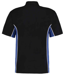Kustom Kit Track Poly/Cotton Piqué Polo Shirt K475 - K475 Black/Royal Blue Back