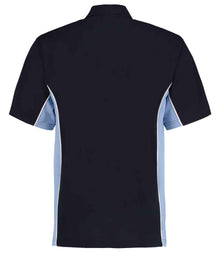 Kustom Kit Track Poly/Cotton Piqué Polo Shirt K475 - K475 Navy/Light Blue Back
