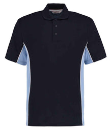 Kustom Kit Track Poly/Cotton Piqué Polo Shirt K475 - Navy/Light Blue