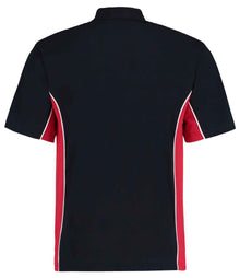 Kustom Kit Track Poly/Cotton Piqué Polo Shirt K475 - K475 Navy/Red Back