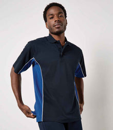 Kustom Kit Track Poly/Cotton Piqué Polo Shirt K475 - K475 Navy/Royal Blue Model