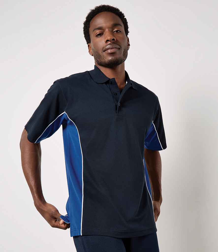 Kustom Kit Track Poly/Cotton Piqué Polo Shirt K475 - K475 Navy/Royal Blue Model