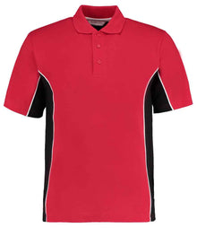 Kustom Kit Track Poly/Cotton Piqué Polo Shirt K475 - Red/Black