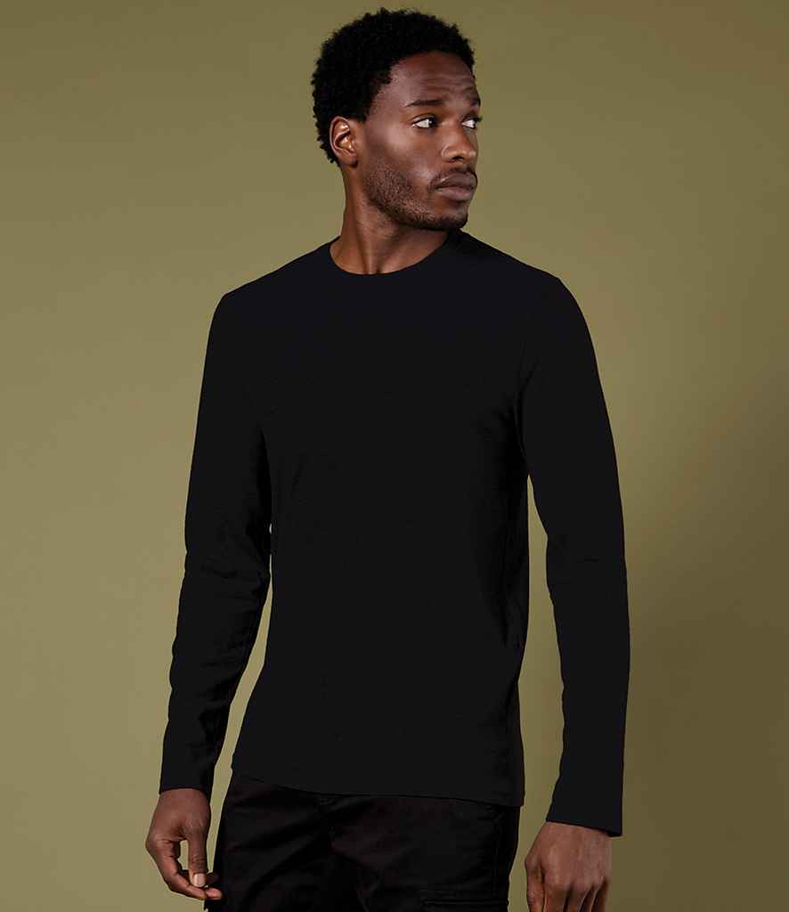 Kustom Kit Long Sleeve Fashion Fit Superwash® 60°C T-Shirt K510 - K510 Black Model