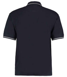 Kustom Kit St Mellion Tipped Cotton Piqué Polo Shirt K606 - K606 Navy/White Back