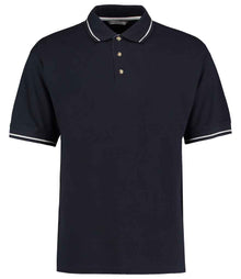 Kustom Kit St Mellion Tipped Cotton Piqué Polo Shirt K606 - Navy/White