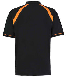 Kustom Kit Oak Hill Cotton Piqué Polo Shirt K615 - K615 Black/Orange Back