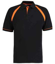 Kustom Kit Oak Hill Cotton Piqué Polo Shirt K615 - Black/Orange