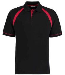 Kustom Kit Oak Hill Cotton Piqué Polo Shirt K615 - Black/Bright Red