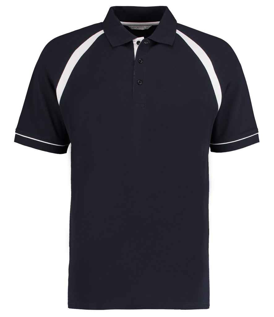 Kustom Kit Oak Hill Cotton Piqué Polo Shirt K615 - Navy/White