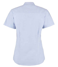 Kustom Kit Ladies Premium Short Sleeve Tailored Oxford Shirt K701 - K701 Light Blue Back