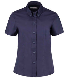 Kustom Kit Ladies Premium Short Sleeve Tailored Oxford Shirt K701 - Midnight Navy