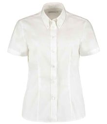 Kustom Kit Ladies Premium Short Sleeve Tailored Oxford Shirt K701 - White