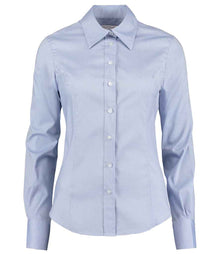 Kustom Kit Ladies Premium Long Sleeve Tailored Oxford Shirt K702 - Light Blue