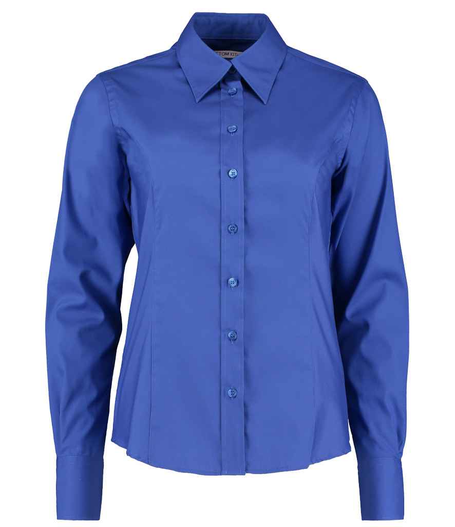 Kustom Kit Ladies Premium Long Sleeve Tailored Oxford Shirt K702 - Royal Blue