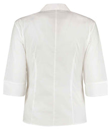 Kustom Kit Ladies 3/4 Sleeve Tailored Continental Shirt K715 - K715 White Back