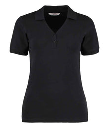 Kustom Kit Sophia Comfortec® V Neck Polo Shirt K732 - Black