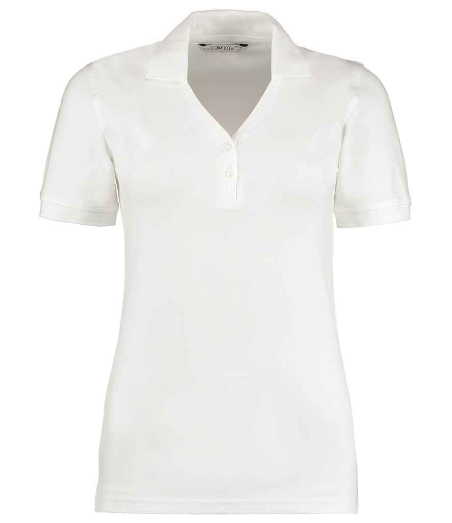 Kustom Kit Sophia Comfortec® V Neck Polo Shirt K732 - White