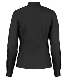 Kustom Kit Ladies Long Sleeve Tailored Business Shirt K743F - K743F Black Back