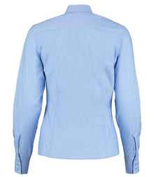 Kustom Kit Ladies Long Sleeve Tailored Business Shirt K743F - K743F Light Blue Back