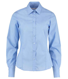 Kustom Kit Ladies Long Sleeve Tailored Business Shirt K743F - Light Blue