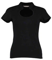 Kustom Kit Ladies Keyhole Neck Corporate Top K755 - Black