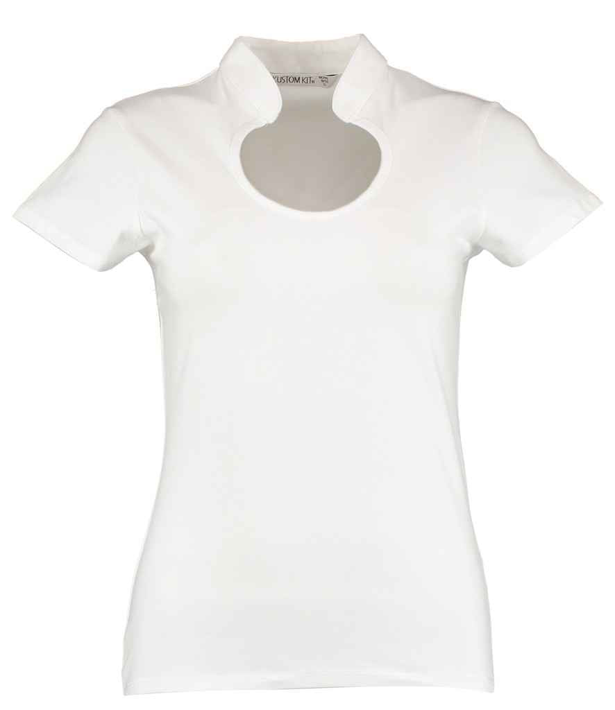 Kustom Kit Ladies Keyhole Neck Corporate Top K755 - White