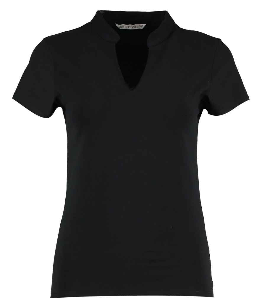 Kustom Kit Ladies V Neck Corporate Top K770 - Black