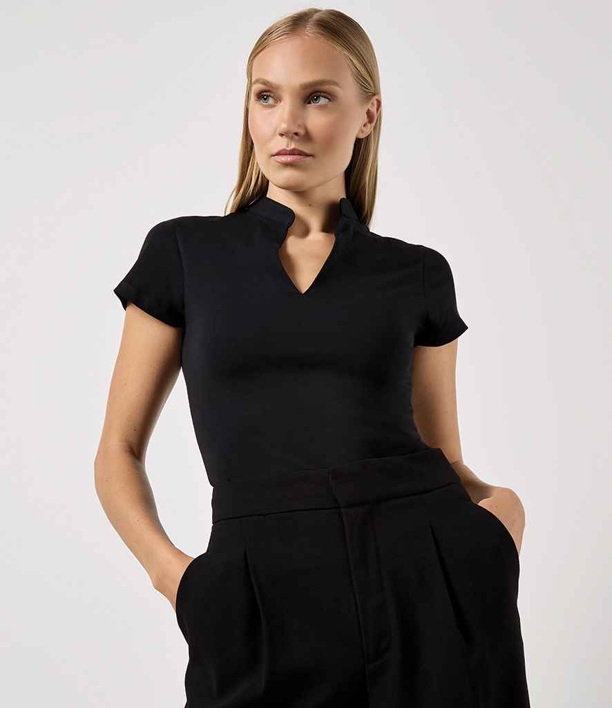 Kustom Kit Ladies V Neck Corporate Top K770 - K770 Black Model