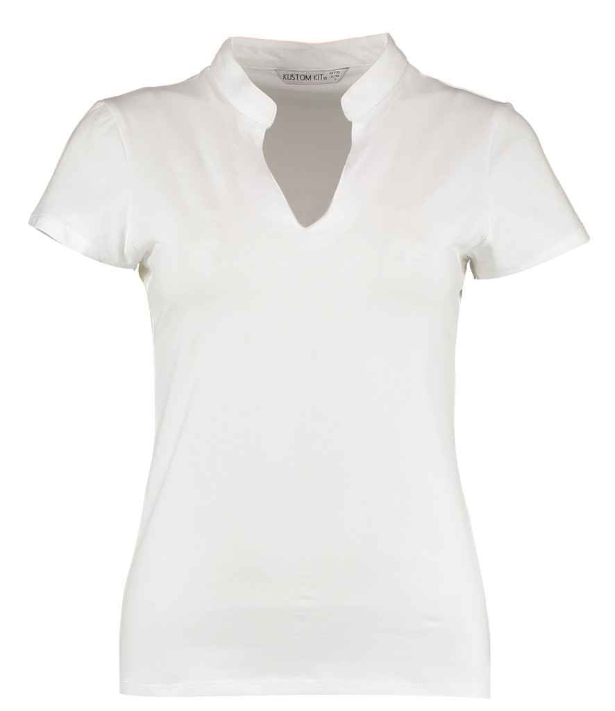 Kustom Kit Ladies V Neck Corporate Top K770 - White