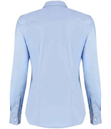 Kustom Kit Ladies Long Sleeve Tailored Stretch Oxford Shirt K782 - K782 Light Blue Back