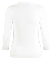 Kustom Kit Ladies 3/4 Sleeve Mandarin Collar Top K785 - K785 White Back
