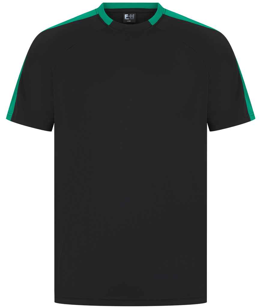 Finden + Hales Unisex Team T-Shirt LV290 - Black/Emerald
