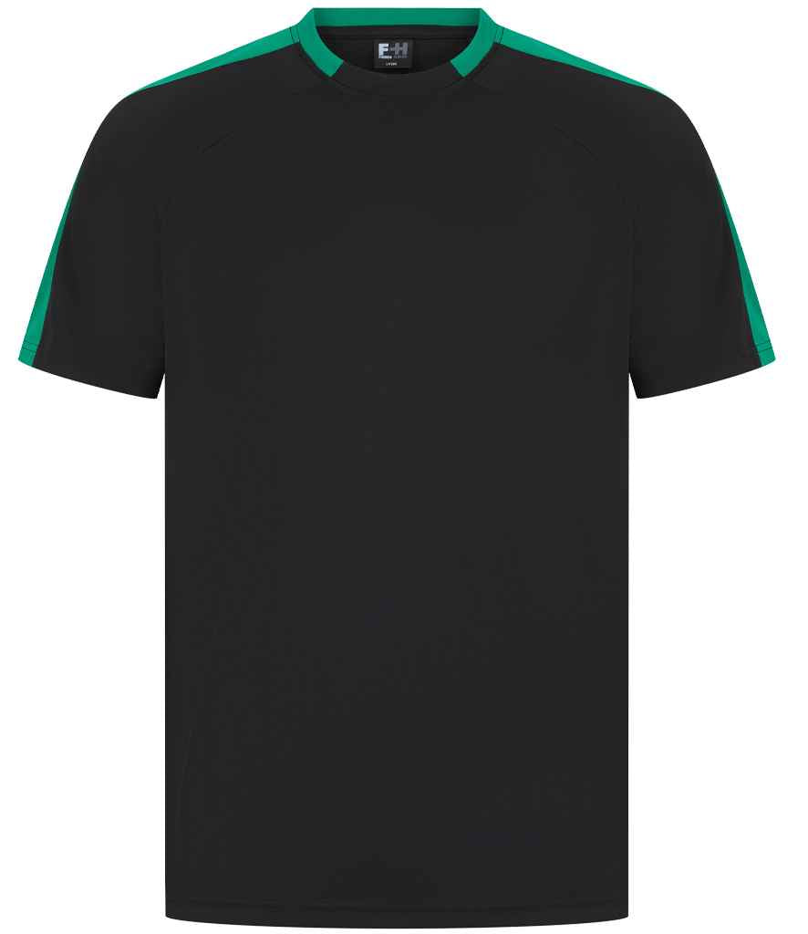 Finden + Hales Unisex Team T-Shirt LV290 - Black/Emerald