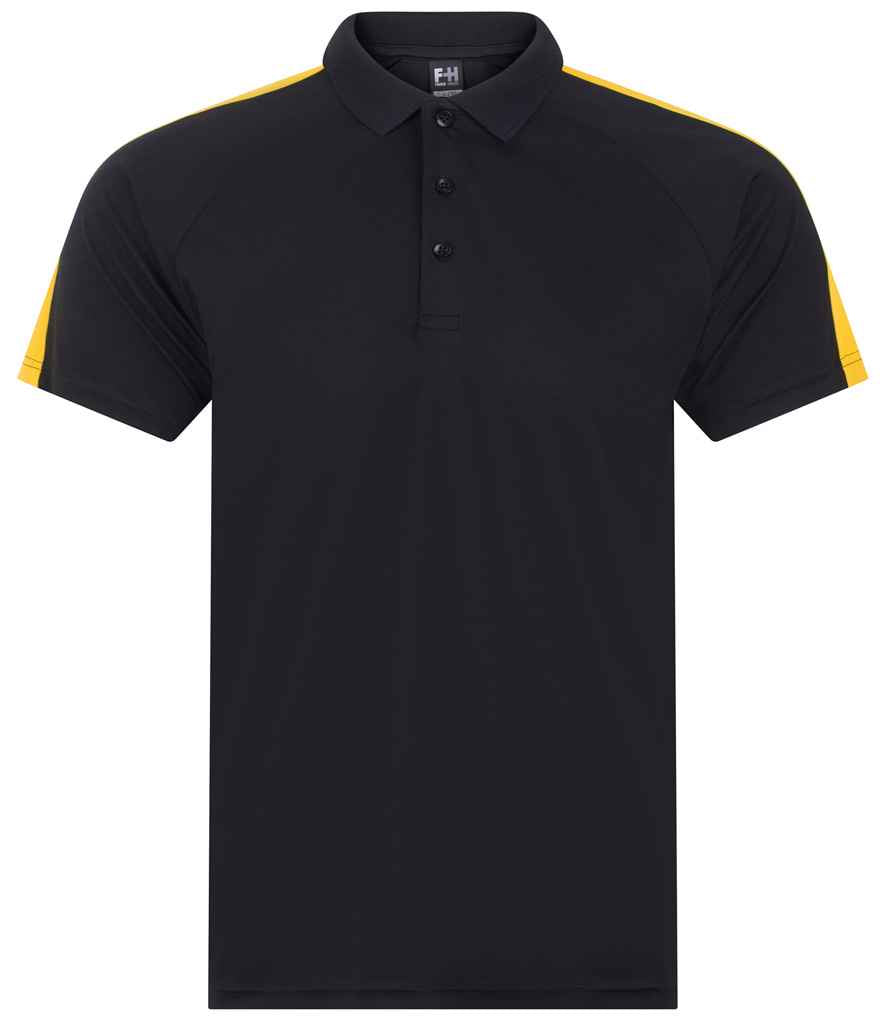 Finden + Hales Team Polo Shirt LV291 - Black/Gold