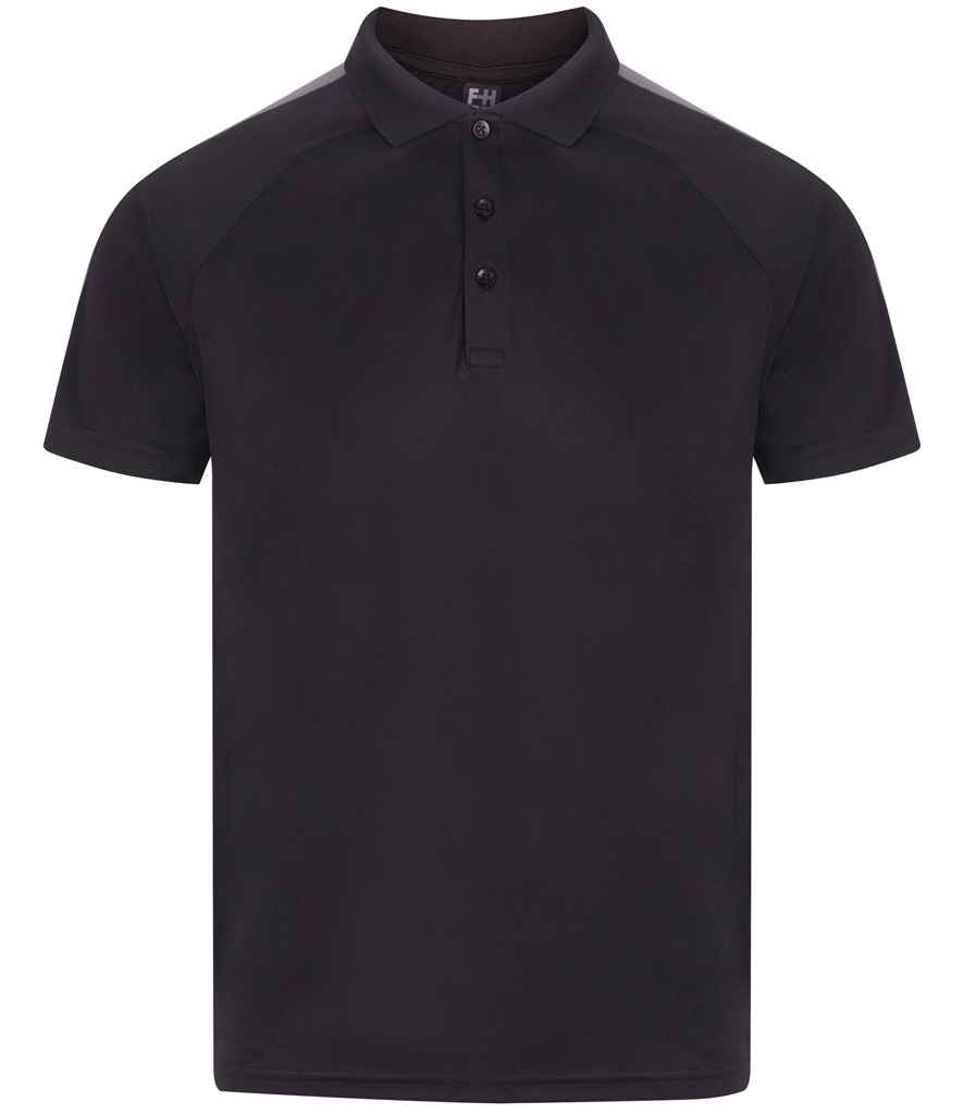 Finden + Hales Team Polo Shirt LV291 - Black/Gunmetal