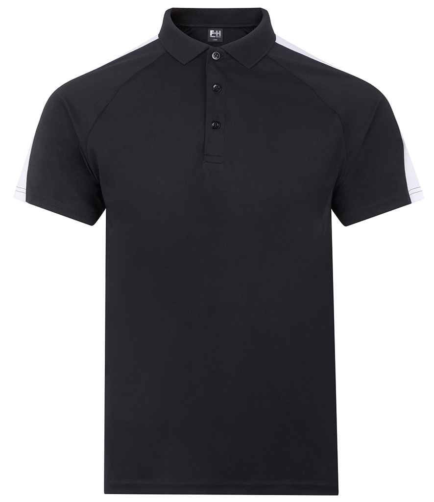 Finden + Hales Team Polo Shirt LV291 - Black/White