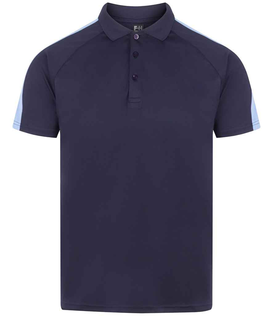 Finden + Hales Team Polo Shirt LV291 - Navy/Sky blue