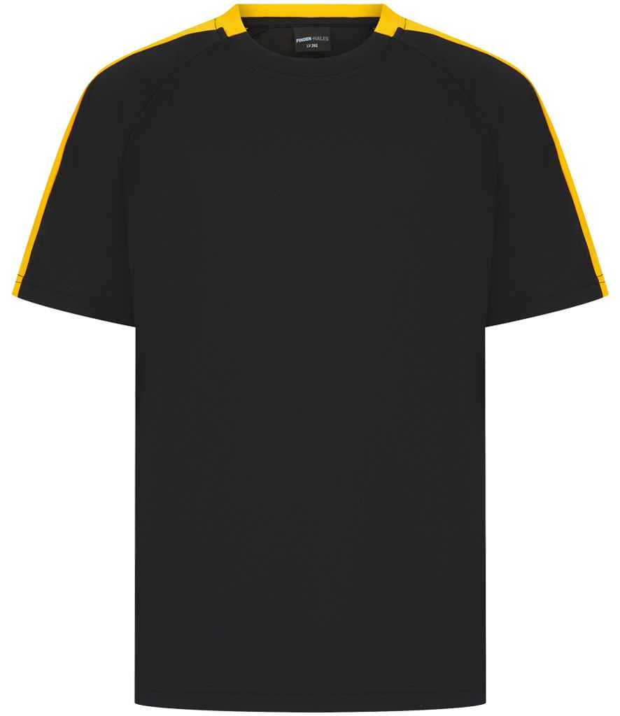 Finden + Hales Kids Team T-Shirt LV292 - Black/Gold